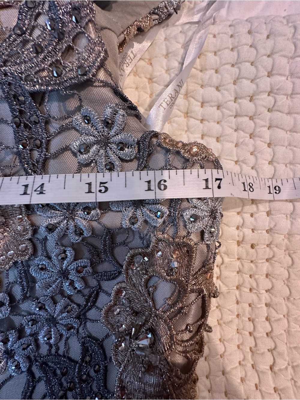 Terani Couture - One Shoulder Floral Cocktail Dress - Picture 13 of 16